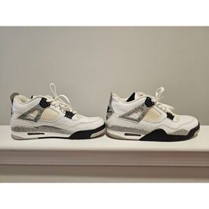 Nike Air Jordan 4 Retro OG Cement 2016 Sneakers Mens Size 10 White Black